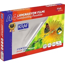 Kraf Laminasyon Filmi Parlak A4 125 Mic 50'li 2124