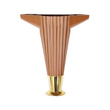 15cm - Kahverengi - Gold Uçlu Plastik Mobilya - Koltuk Ayak 4741 Beyaz - Siyah