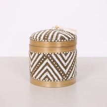 Bali Boncuklu Bambu Saklama Kutusu M 15x17 Cm Mix