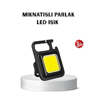 Usb Type-c Şarjlı Mini Fener Manyetik, Katlanabilir Ve Şişe Açacaklı Tasarım Siyah