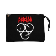Deicide İnsineratehymn Siyah Clutch Astarlı Cüzdan / El Çantası Siyah