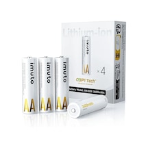 Imuto 3600mwh Aa Şarj Edilebilir Lityum Pil 4 Lü Paket
