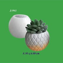 Desenli Saksı Silikon Kalıp No3 S941