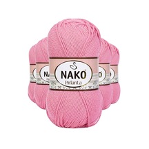 Tedar 5 Adet Pırlanta Amigurumi El Örgü İpi Yünü Pembe 6740 Najmaddin (No:1) 8.5Cm X 10.5 Cm