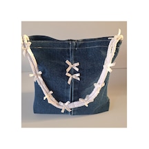 Tuttobene Deny Denim Fiyonklu Pinterest Omuz Çantası Tb042