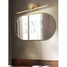 Model Alfa Dekoratif Ayna Duvar Aynası Konsol Aynası Mdf Elips Ayna 90 X 50 Gold