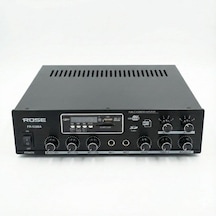 Rose Fr-9200a 120 Watt 2 Zone Mono Trafolu Mağaza Anfisi 2 Mikrofon Girişli Mp3,bluetooth,sd Kart Kumandalı