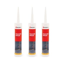Würth Tvet Duşakabin Silikonu Şeffaf 310 Ml 3 Lü Paket