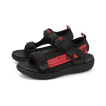 Heamor Erkek Çocuk Ayakkabı, Spor Sandalet, Kauçuk Taban - Siyah Kırmızı
