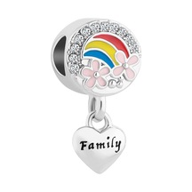 Fubena Aile Gökkuşağı Charm Gümüş