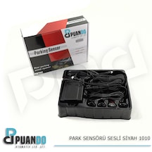 4 Sensörlü Sesli Park Yardım Sistemi - 18mm Minimal Tasarım - Siyah - Su Geçirmez Hassas Algılama