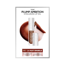 L'Oréal Paris Plump Ambition Hyaluron Lip Oil Besleyici ve Nemlendirici Dudak Parlatıcısı 510 La Nuit Sparkle