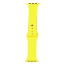 Watch 42mm Band Serisi Klasik Kordon Silikon Strap Kayış-sarı