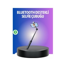 Bluetooth Selfie Çubuğu Uzaktan Kumandalı