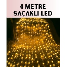 4 Metre Icicle Şelale Led Yılbaşı Perde Işık Sıcak Ambiyans Çr
