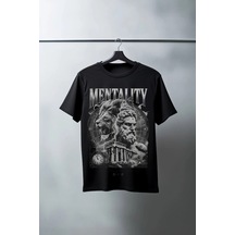Freedom Store Unisex Oversize 24/1 Penye Dtf Baskılı Tişört - Dtf83 Siyah