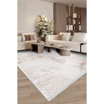 Youdayhomecollection Arsina- Kahve/krem - Salon , Oturma Odası Ve Koridor Halısı-robot Süpürgeye Uyumlu-kolay Temizlenebilir - 200x450 Çok Renkli