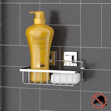 Teknotel Easyfıx Yapıskanlı Tek Katlı Banyo Rafı Krom Ef241