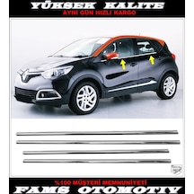 Renault Captur Krom Cam Çıtası 4 Prç. 2013-2019 P.Çelik