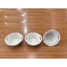 Cooker Yuvarlak Model Porselen Byeaz Reçellik 6 Parça Beyaz