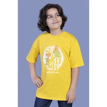 Toontoy Kids Toontoy Erkek Çocuk Renkli Baskılı Tişört Sarı