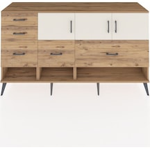 Kronos Konsol 3 Raflı 5 Çekmeceli 3 Kapaklı 176x59x99 Çam-aytaşı/ Çam-aytaşı/çam