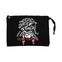 Iron Maiden Long Sleeve Siyah Clutch Astarlı Cüzdan / El Çantası Siyah