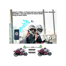 Kebıdumeı 1/2x Motosiklet Interkom Kulaklık Kask Bt 5.3 2 Riders İçin 2pcs Hard Mic