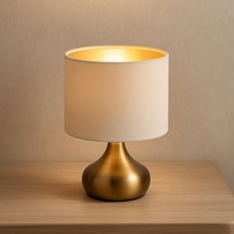 Levaillant Krem Abajur Şapka & Başlık - İçi Gold Kaplama, 20 Cm Çap, 18 Cm Yükseklik - Özel Üretim & Kusursuz Diğer