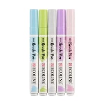 Ecoline Brush Pen 5'li Pastel Renkli Fırça Kalem Seti