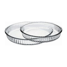 Paşabahçe Borcam 2'li Yuvarlak Fırın Tepsi Seti 159022