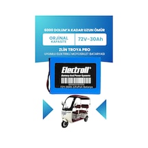 Zlin Troya Pro Batarya Standart Kapasite Lifepo4 72v 30ah Elektrikli Motosiklet Bataryası