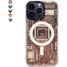 İphone 14 Pro Max Kılıf Magsafe Özellikli Infinity Desenli Silikon Kapak