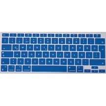 Arabulalaca MacBook Uyumlu Air 13 İnç 2020 A2337 M1 Işlemcili Türkçe Q Silikon Klavye Koruyucu Mavi
