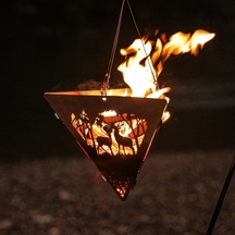 Açık Paslanmaz Çelik Üçgen Barbekü Şenlik Ateşi Soba Askısı