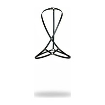 İkikareshop Siyah Göğüs Harness Deri Ayarlanabilir Metal Detaylı Vücut Aksesuarı - Brf183 Çok Renkli