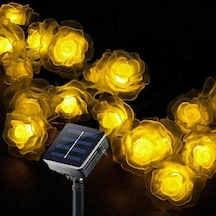 Ayrex Solar 30led Ampül 4m İp Gül Desen Güneş Enerjili Dekorasyon Doğum Günü Düğün Sıcak Beyaz Genel