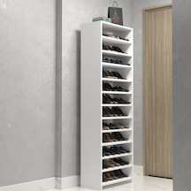 Kenzlife Ayakkabılık Konevi Mat Beyaz Suntalam 183 060 30 Otuzaltı Çift Ayakkabı Kapasitesi Arkalıksız Beyaz