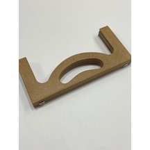 Karantuhafiye Ahşap Çanta Bursu / El Geçmeli Burs / 25 Cm Ham Ham Çok Renkli