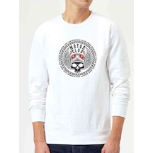 Motor Club Motorsiklet Kulubu Baskılı Erkek Örme Sweatshirt