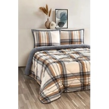 Comforter Çift Kişilik Yorgan Set Volenta Gri Renkli