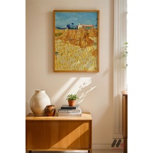 Van Gogh Buğday Demetleri, Ahşap Çerçeveli Duvar Tablosu - Sanatsever Hediyesi