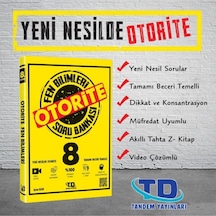 8.sınıf Otorite Fenbilimleri Soru Bankası Tamdem Yayınları