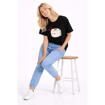 Nevermind Sevgili Kombini Eğlenceli Baskılı Çift Tişört Oversize Unisex Par Çok Renkli
