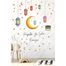 Ayrex Hoşgeldin Ya Şehri Ramazan Duvar Ve Cam Sticker Seti, Ramazan Temalı Dekoratif Çıkartma, Hilal Kabe Fener Yı Diğer