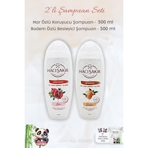 Hacı Şakir Nar 2si 1 Arada Şampuan 500 Ml, Bademli Şampuan 500 Ml Ve Rosıe