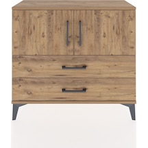 Arges Şifonyer 2 Raflı 2 Çekmeceli 2 Kapaklı 88x30x80 Çam-çam Çam