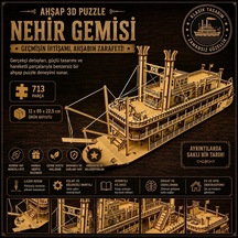 Algwooddesign Nehir Gemisi Ahşap Maket Seti 713 Parça Dıy 3d Puzzle Mississippi Buharlı Gemi Koleksiyoner Modeli