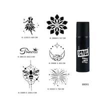 Mandala Spray Tattoo Geçici Dövme Seti Dark Siyah Sprey