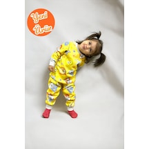 Mikimini Kids Kışlık 3 İplik Likralı Sevimli Kahramanlar Çocuk Pijama Takımı